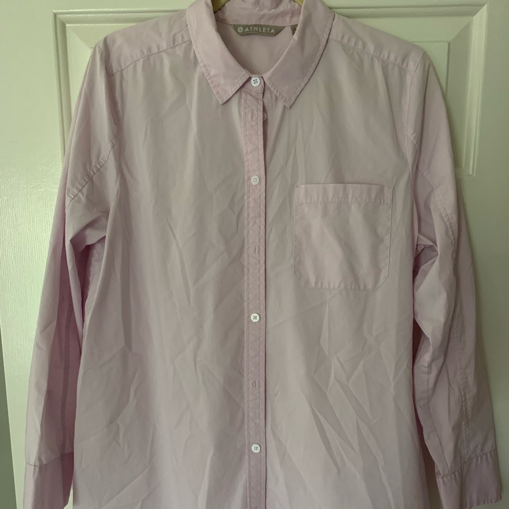 Athleta long sleeve button up blouse